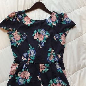 XS Dark Blue floral romper